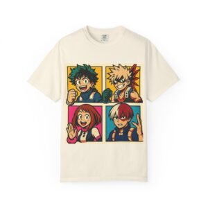 My Hero Academia - Pop Art Style - Unisex Garment-Dyed T-Shirt - Colors Variant 1 - Image 17
