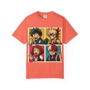 My Hero Academia - Pop Art Style - Unisex Garment-Dyed T-Shirt - Colors Variant 1 - Image 9