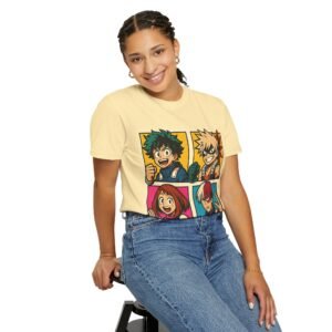 My Hero Academia - Pop Art Style - Unisex Garment-Dyed T-Shirt - Colors Variant 2 - Image 5