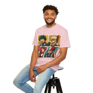 My Hero Academia - Pop Art Style - Unisex Garment-Dyed T-Shirt - Colors Variant 4 - Image 39