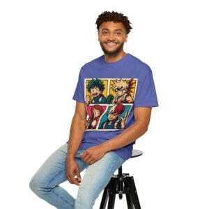 My Hero Academia - Pop Art Style - Unisex Garment-Dyed T-Shirt - Colors Variant 4 - Image 19