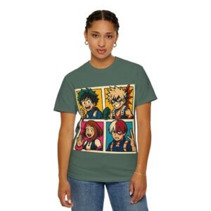 My Hero Academia - Pop Art Style - Unisex Garment-Dyed T-Shirt - Colors Variant 3 - Image 9