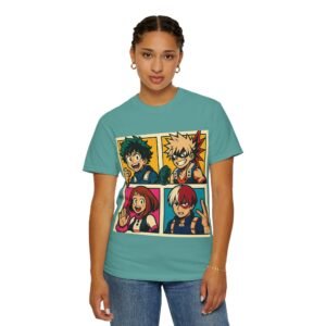 My Hero Academia - Pop Art Style - Unisex Garment-Dyed T-Shirt - Colors Variant 3 - Image 15