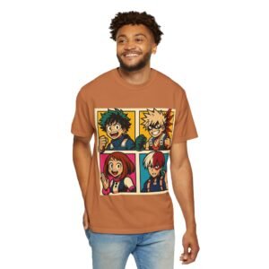 My Hero Academia - Pop Art Style - Unisex Garment-Dyed T-Shirt - Colors Variant 4 - Image 10