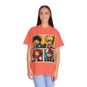 My Hero Academia - Pop Art Style - Unisex Garment-Dyed T-Shirt - Colors Variant 1 - Image 11