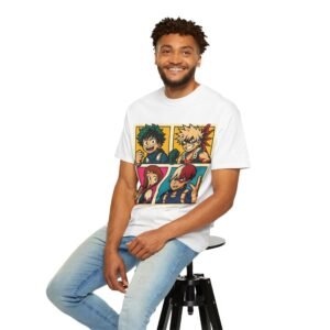 My Hero Academia - Pop Art Style - Unisex Garment-Dyed T-Shirt - Colors Variant 1 - Image 8