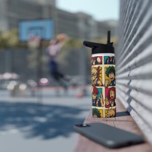 My Hero Academia – Pop Art Style – Stainless Travel Water Bottle - Image 6