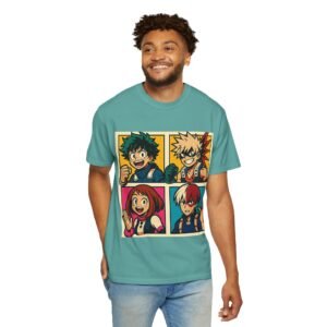 My Hero Academia - Pop Art Style - Unisex Garment-Dyed T-Shirt - Colors Variant 3 - Image 17