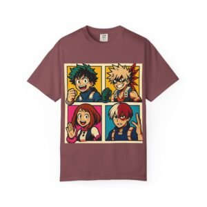 My Hero Academia - Pop Art Style - Unisex Garment-Dyed T-Shirt - Colors Variant 1 - Image 13