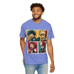 My Hero Academia - Pop Art Style - Unisex Garment-Dyed T-Shirt - Colors Variant 4 - Image 15