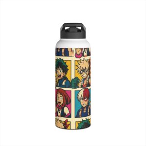 My Hero Academia – Pop Art Style – Stainless Travel Water Bottle - Image 10