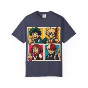 My Hero Academia - Pop Art Style - Unisex Garment-Dyed T-Shirt - Colors Variant 4 - Image 21
