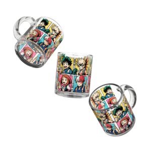 My Hero Academia - Pop Art Style - 10oz Glass Mug - Image 2