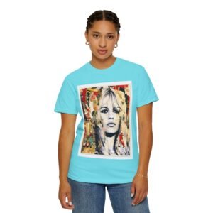 Brigitte Bardot - French Cinema Icon Portrait - Unisex Garment-Dyed T-Shirt - Colors Variant 3 - Image 27