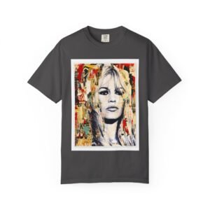 Brigitte Bardot - French Cinema Icon Portrait - Unisex Garment-Dyed T-Shirt - Colors Variant 1 - Image 46