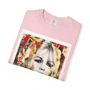 Brigitte Bardot - French Cinema Icon Portrait - Unisex Garment-Dyed T-Shirt - Colors Variant 4 - Image 37