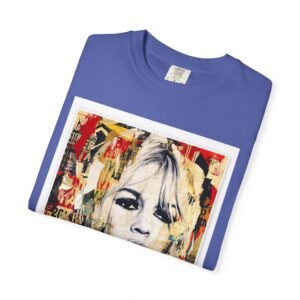 Brigitte Bardot - French Cinema Icon Portrait - Unisex Garment-Dyed T-Shirt - Colors Variant 4 - Image 17