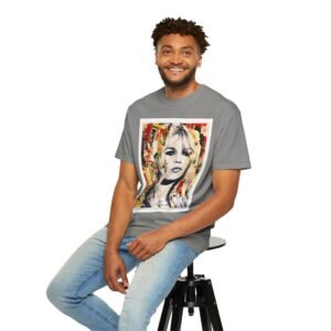 Brigitte Bardot - French Cinema Icon Portrait - Unisex Garment-Dyed T-Shirt - Colors Variant 1 - Image 44
