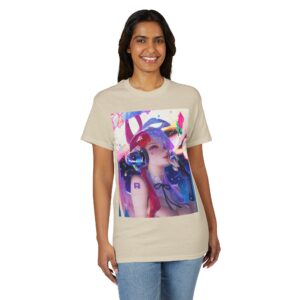 Anime Bunny Girl – Colorful Vaporwave Aesthetic - Unisex Classic T-Shirt - Image 14