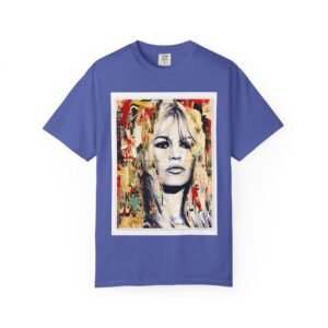 Brigitte Bardot - French Cinema Icon Portrait - Unisex Garment-Dyed T-Shirt - Colors Variant 4 - Image 16