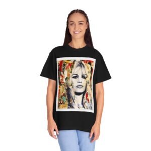 Brigitte Bardot - French Cinema Icon Portrait - Unisex Garment-Dyed T-Shirt - Colors Variant 1 - Image 51