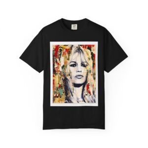 Brigitte Bardot - French Cinema Icon Portrait - Unisex Garment-Dyed T-Shirt - Colors Variant 1 - Image 50