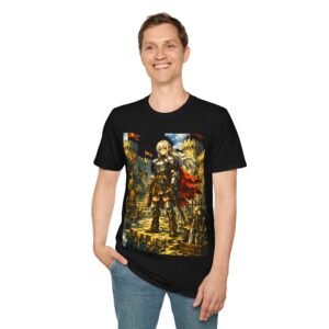 Hero Adventure — Valkyrie Standing in Castle T-Shirt - Image 4
