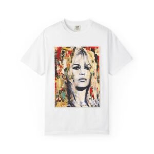 Brigitte Bardot - French Cinema Icon Portrait - Unisex Garment-Dyed T-Shirt - Colors Variant 1 - Image 5