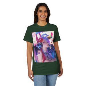 Anime Bunny Girl – Colorful Vaporwave Aesthetic - Unisex Classic T-Shirt - Image 34