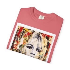 Brigitte Bardot - French Cinema Icon Portrait - Unisex Garment-Dyed T-Shirt - Colors Variant 4 - Image 62
