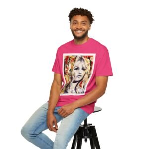 Brigitte Bardot - French Cinema Icon Portrait - Unisex Garment-Dyed T-Shirt - Colors Variant 4 - Image 44