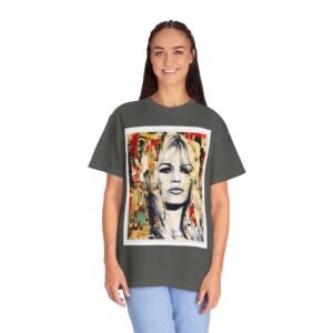 Brigitte Bardot - French Cinema Icon Portrait - Unisex Garment-Dyed T-Shirt - Colors Variant 1 - Image 31