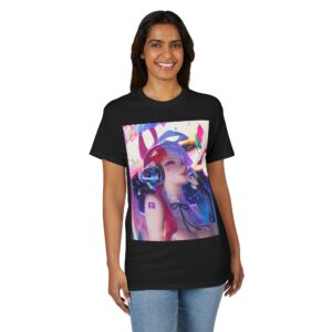 Anime Bunny Girl – Colorful Vaporwave Aesthetic - Unisex Classic T-Shirt - Image 9