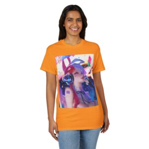 Anime Bunny Girl – Colorful Vaporwave Aesthetic - Unisex Classic T-Shirt - Image 24