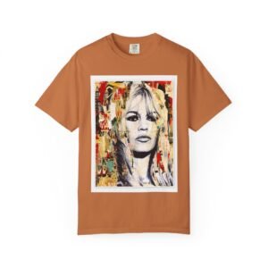 Brigitte Bardot - French Cinema Icon Portrait - Unisex Garment-Dyed T-Shirt - Colors Variant 4 - Image 6