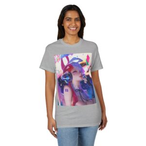 Anime Bunny Girl – Colorful Vaporwave Aesthetic - Unisex Classic T-Shirt - Image 19
