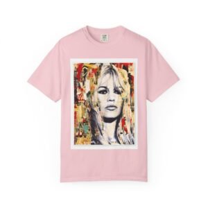 Brigitte Bardot - French Cinema Icon Portrait - Unisex Garment-Dyed T-Shirt - Colors Variant 4 - Image 36