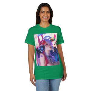 Anime Bunny Girl – Colorful Vaporwave Aesthetic - Unisex Classic T-Shirt - Image 39
