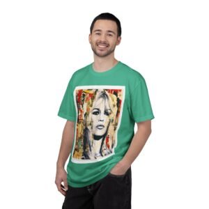 Brigitte Bardot - French Cinema Icon Portrait - Unisex Garment-Dyed T-Shirt - Colors Variant 2 - Image 63