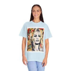 Brigitte Bardot - French Cinema Icon Portrait - Unisex Garment-Dyed T-Shirt - Colors Variant 3 - Image 34