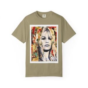 Brigitte Bardot - French Cinema Icon Portrait - Unisex Garment-Dyed T-Shirt - Colors Variant 1 - Image 22