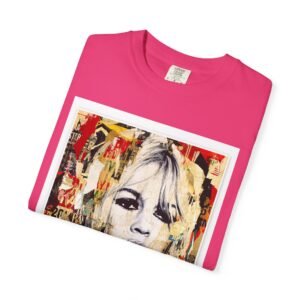 Brigitte Bardot - French Cinema Icon Portrait - Unisex Garment-Dyed T-Shirt - Colors Variant 4 - Image 42