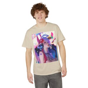Anime Bunny Girl – Colorful Vaporwave Aesthetic - Unisex Classic T-Shirt - Image 15