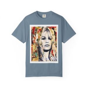 Brigitte Bardot - French Cinema Icon Portrait - Unisex Garment-Dyed T-Shirt - Colors Variant 3 - Image 55