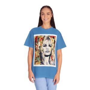 Brigitte Bardot - French Cinema Icon Portrait - Unisex Garment-Dyed T-Shirt - Colors Variant 3 - Image 64