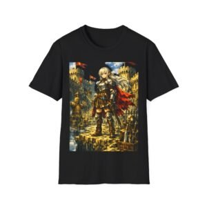 Hero Adventure — Valkyrie Standing in Castle T-Shirt - Image 1