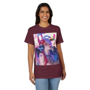 Anime Bunny Girl – Colorful Vaporwave Aesthetic - Unisex Classic T-Shirt - Image 29