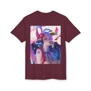 Anime Bunny Girl – Colorful Vaporwave Aesthetic - Unisex Classic T-Shirt - Image 27