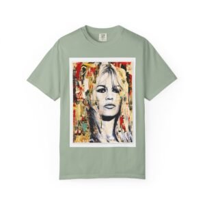 Brigitte Bardot - French Cinema Icon Portrait - Unisex Garment-Dyed T-Shirt - Colors Variant 2 - Image 41