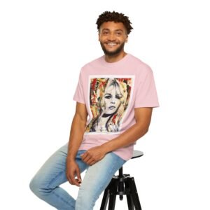 Brigitte Bardot - French Cinema Icon Portrait - Unisex Garment-Dyed T-Shirt - Colors Variant 4 - Image 39